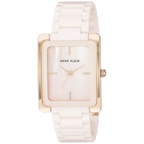Relógio Anne Klein, pulseira de cerâmica feminina, estojo de 28 mm