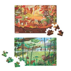 Quebra-cabeça Melissa e Doug Doug Double-Sided Seek e encontre 48 peças