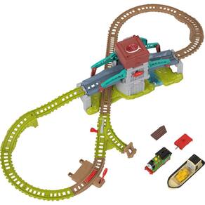 Conjunto de trem de brinquedo Thomas & Friends Talking Bulstrode com ponte