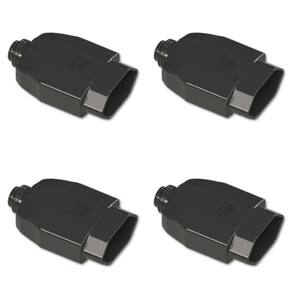 Kit Plugue Fêmea 2P+T 20A 250Vca Preto 4 peças