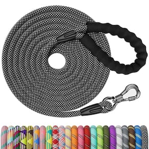 Training Leash NTR, corda de nylon de 15 pés para cães com alça acolchoada