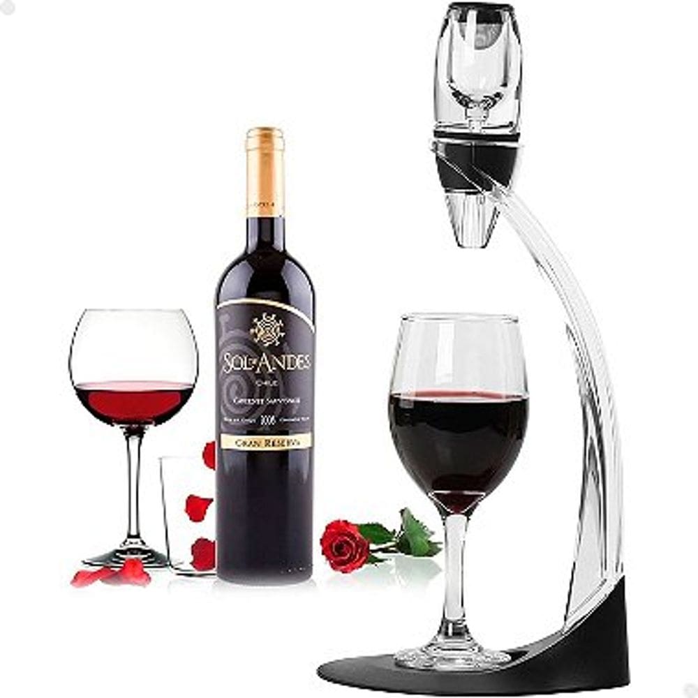 Decantador de Vinho Luxo Magic Decanter Torre Suporte com Aerador Lorben