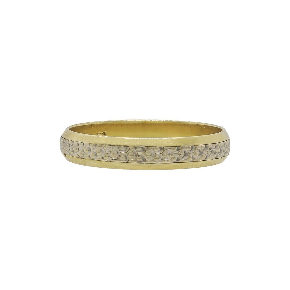 Aliança Inteira Lapidada trabalhada ouro branco amarelo 18k