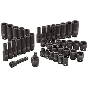 Conjunto de soquetes de impacto DEWALT Combination SAE/MM 3/8" 42 peças