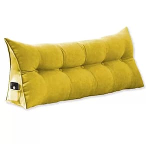 Almofada de Apoio para Cabeceira 90cm Solteiro Amarelo