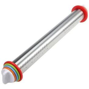 Rolo De Massa Ajustável Inox Anéis 2/3/6/10Mm Confeiteiro