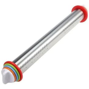 Rolo De Massa Ajustável Inox Anéis 2/3/6/10Mm Confeiteiro