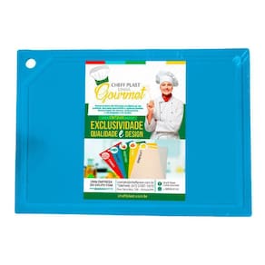 Tábua De Corte Polietileno Pead Azul 10X250X330Mm