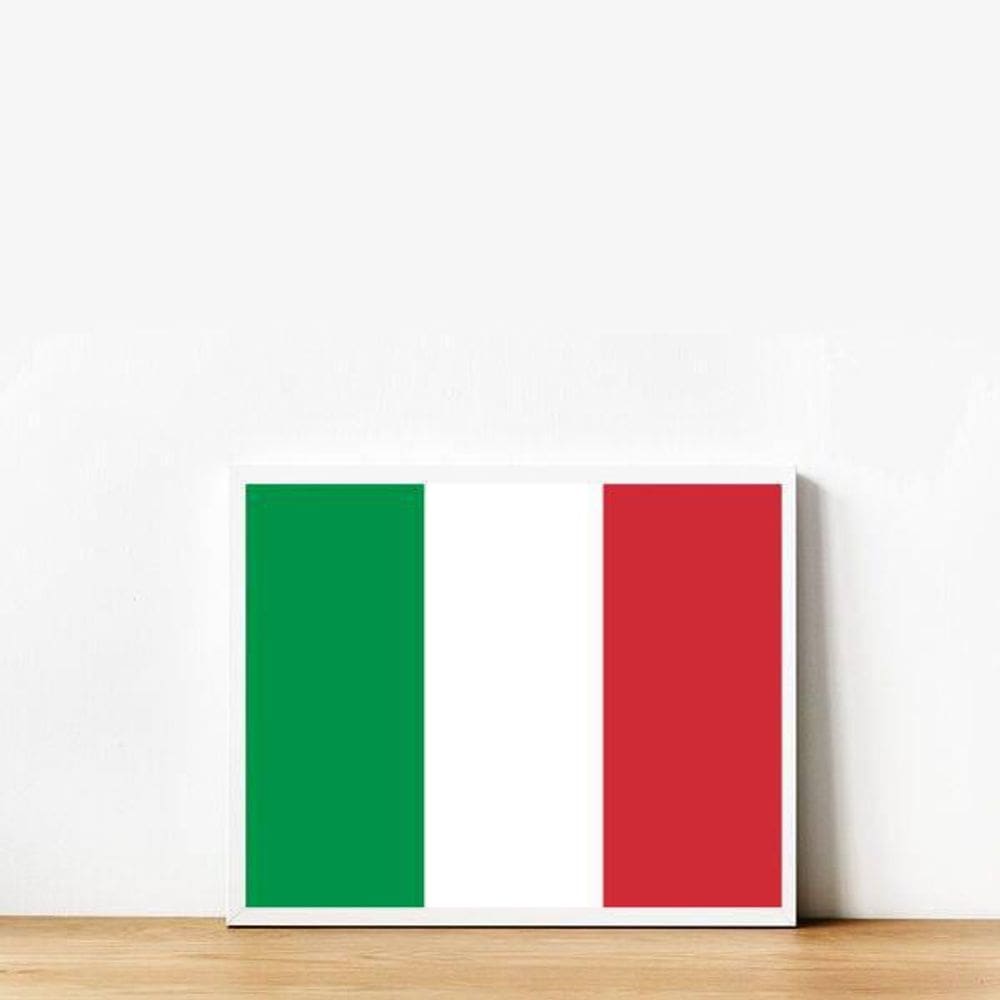 Quadro Decorativo Bandeira Itália 33X24Cm