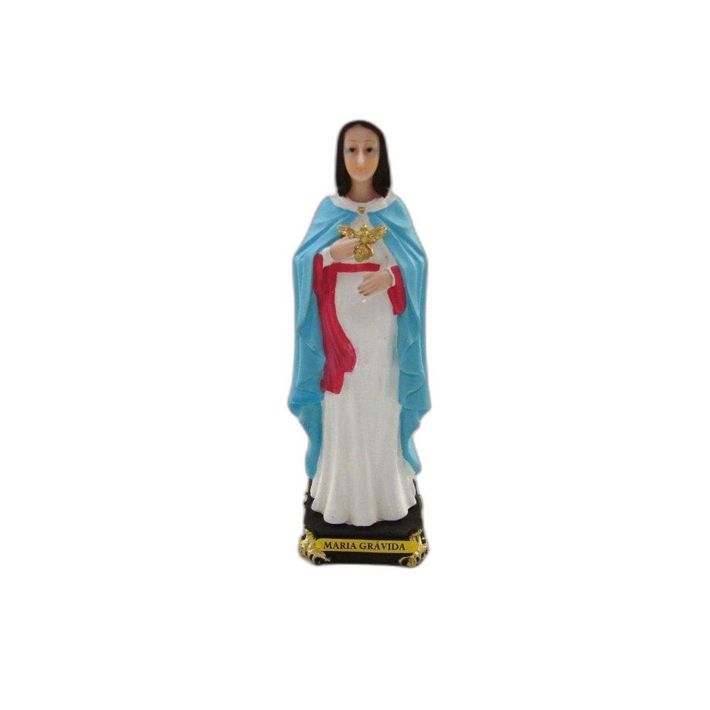 Imagem Nossa Senhora Grávida Resina 15 Cm