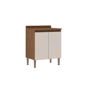 Balcao 700 2 Porta Ebano Fosco Off White Fosco
