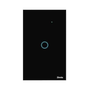 Interruptor Smart Zinnia 1 Botão 10A Wi-Fi 50/60Hz Preto - ZNS-I1B-BK01