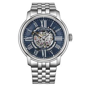 Relógio Automático Atrium 4031 com mostrador Azul 42mm - Prata, Stuhrling.