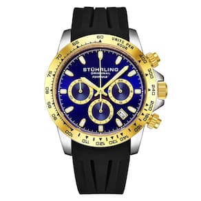 Relógio Cronógrafo Formulai 891R 42mm com Mostrador Azul e Pulseira de Aço Inoxidável Prateado - Stuhrling
