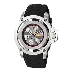 Relógio Masculino Impulse XT 309I Automático 47mm Mostrador Preto Prata com Pulseira de Silicone Prateada - Stuhrling.