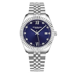 Relógio Stuhrling D24T Clássico em tons de Marinha e Prata.