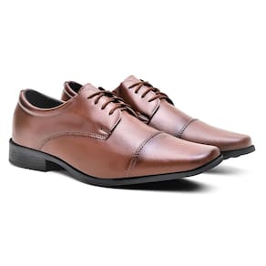 Sapato Social Cadarço Masculino Bico Quadrado Palmilha Macia Solado Borracha Confortavel Casamento