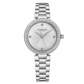 Relógio Stuhrling D43S de 32mm em prata elegante e sofisticado.