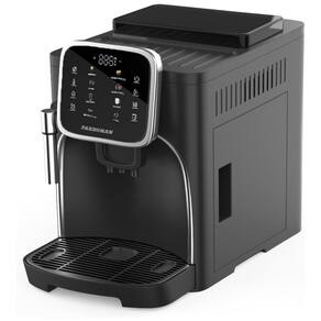 Máquina de Café Automática com Bomba Ulka Italiana de 19 Bar, Batedor de Leite Clássico e Moedor de Rebarba Cônico, 110V 1450W, PAKROMAN, Preto