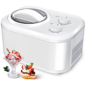 Máquina de Sorvete Automática 1L com Resfriamento Contínuo por 1H, Fácil de Limpar, Sem Pré-Congelamento e Compressor Integrado, 110V, COWSAR, Branca