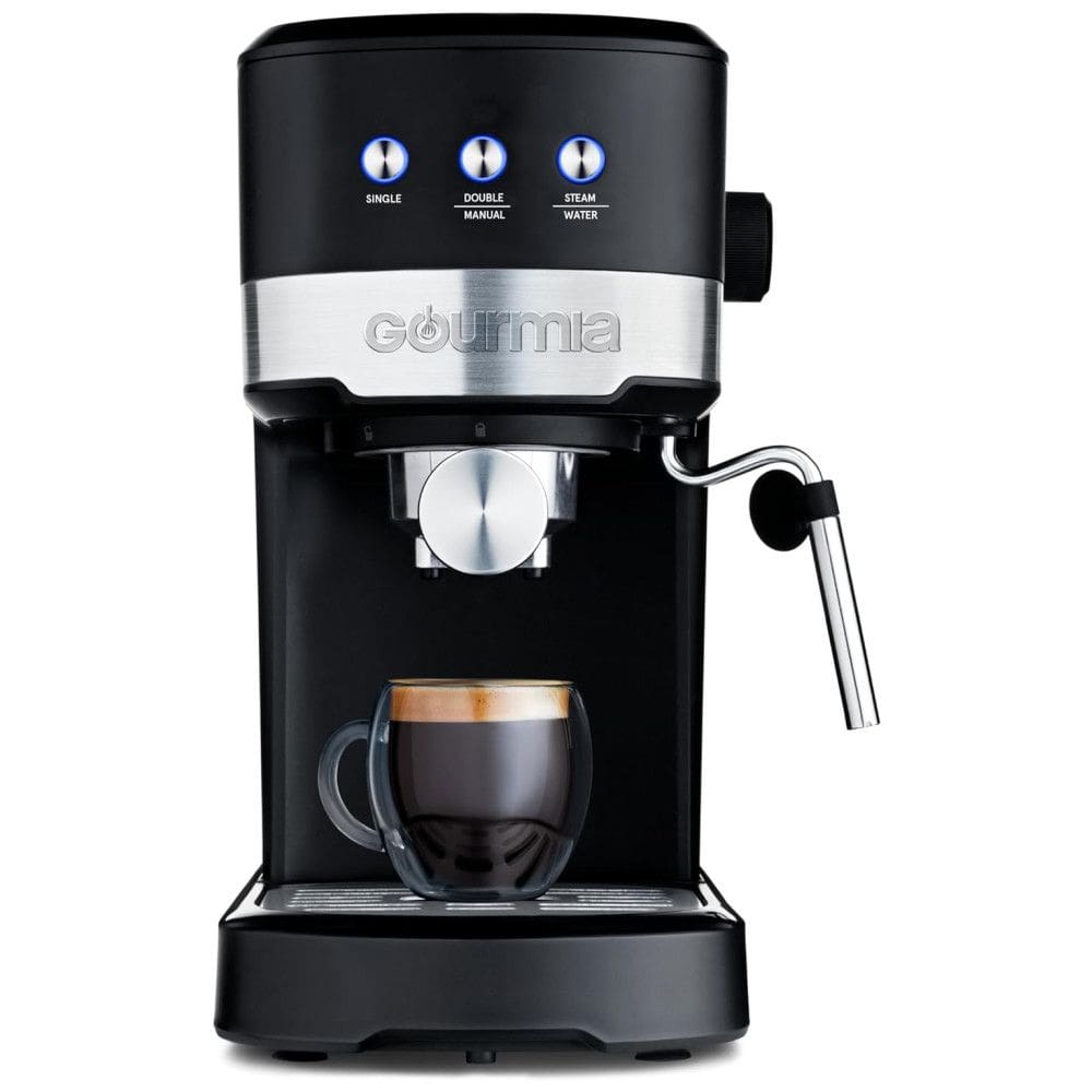 Máquina de Café Expresso 15 Bar com Bocal de Leite e Reservatório Removível de 1,2L, 110V 1000W, Gourmia, Preta