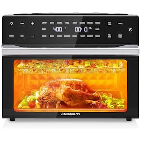 Forno Elétrico de Bancada 19 em 1, 30L com Função Air Fryer, Espeto Rotisserie, Desidratador e Painel Digital, 110V 1800W, Beelicious Pro, Preto