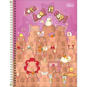 Caderno Univ. 160 Fls. 10 Matérias Capivara Capa 3 - Tilibra