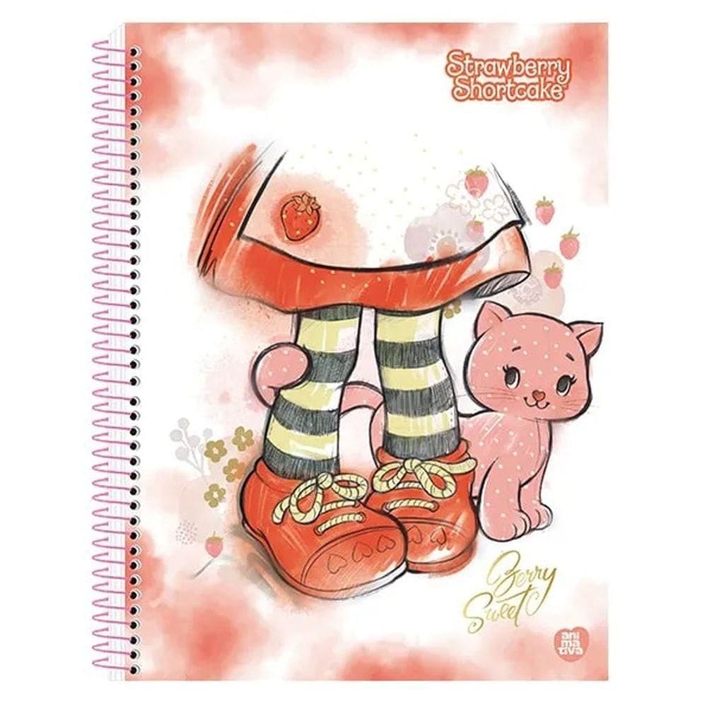 Caderno Colegial 160Fls 10Mat Moranguinho Capa 1 - Animativa