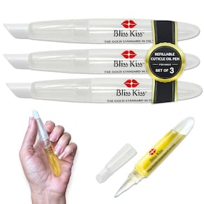 Caneta recarregável de óleo Squeeze Cuticle Bliss Kiss, pacote com 3