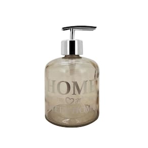 Porta Sabonete Líquido Vidro Sweet Home Bronze e Prata 350ml - Yazi