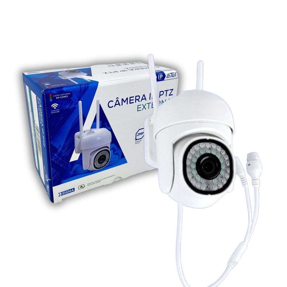 Camera Segurança Full HD Visão Noturna Colorida Wifi IP Smart Externa Prova Dágua Inteligente Infravermelho 1080p