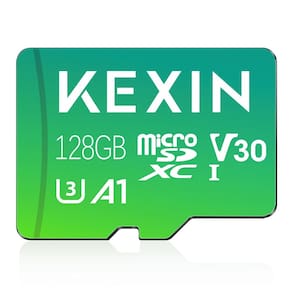 Cartão Micro SD KEXIN 128GB com adaptador 90MB/s 4K UHD V30 A1 C10