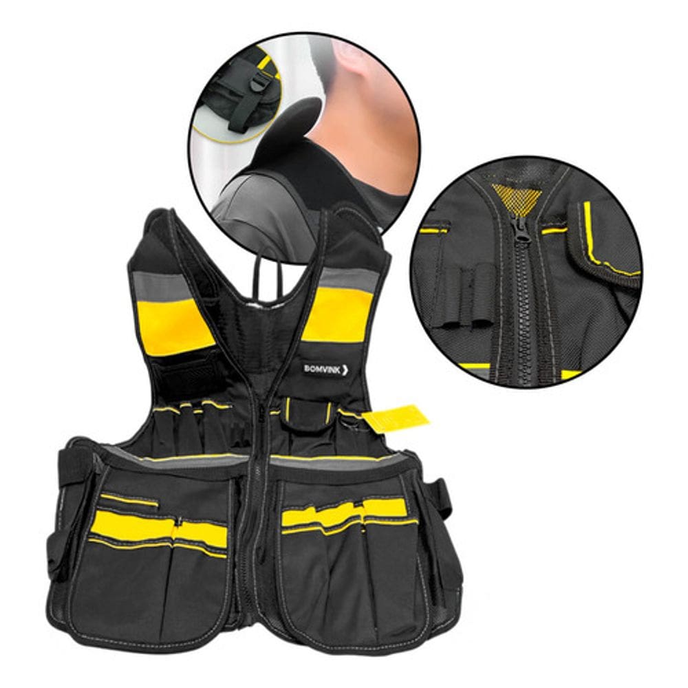 Colete Porta Ferramentas Profissional Com Bolsos E Compartimentos