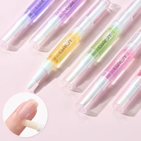 Conjunto de canetas de óleo de cutícula GAOY, 6 unidades com vitamina E para cuidar das unhas