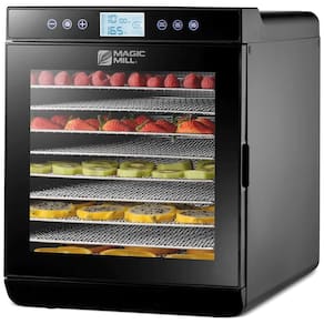 Desidratador de Alimentos 10 Inox, 600W, MAGIC MILL 9 Trays SS 2, Preto