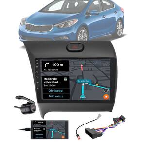 Multimídia 2 Din 9" Polegadas Kia Cerato 2013 até 2017 Espelhamento Bluetooth USB + Chicotes + Câmera Ré