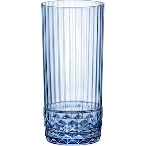 Jogo 6 Copos Long Drink Bormioli Rocco America 20s Vidro 490ml 16x7x7cm Azul