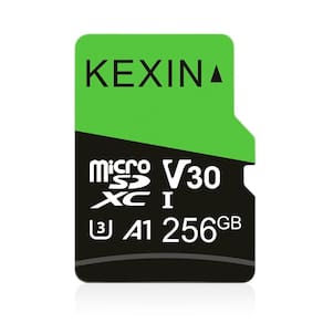 Cartão Micro SD KEXIN 256 GB UHS-I A1 V30 U3 com adaptador SD