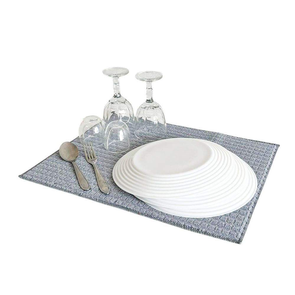 Tapete Aparador Escorredor de Louça Super Absorvente Microfibra 38x51cm Dobrável