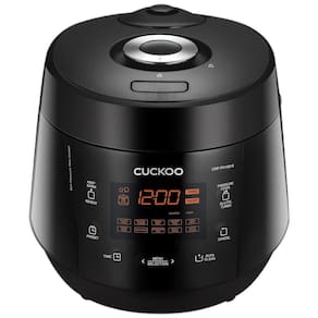 Panela Elétrica de Arroz de Pressão Multifuncional e Programável, Panela Antiaderente, preta, CUCKOO CRP PK1001S, Preto