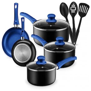 s Conjunto de Panelas e Frigideiras Antiaderentes, 11 Peças, CHEFS STAR, Verde