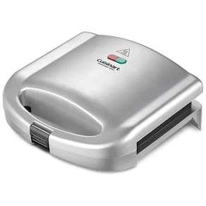 Sanduicheira, capacidade de 2 sanduíches, 650 W, prata, 110v, CUISINART WM SW2N1, Prateado
