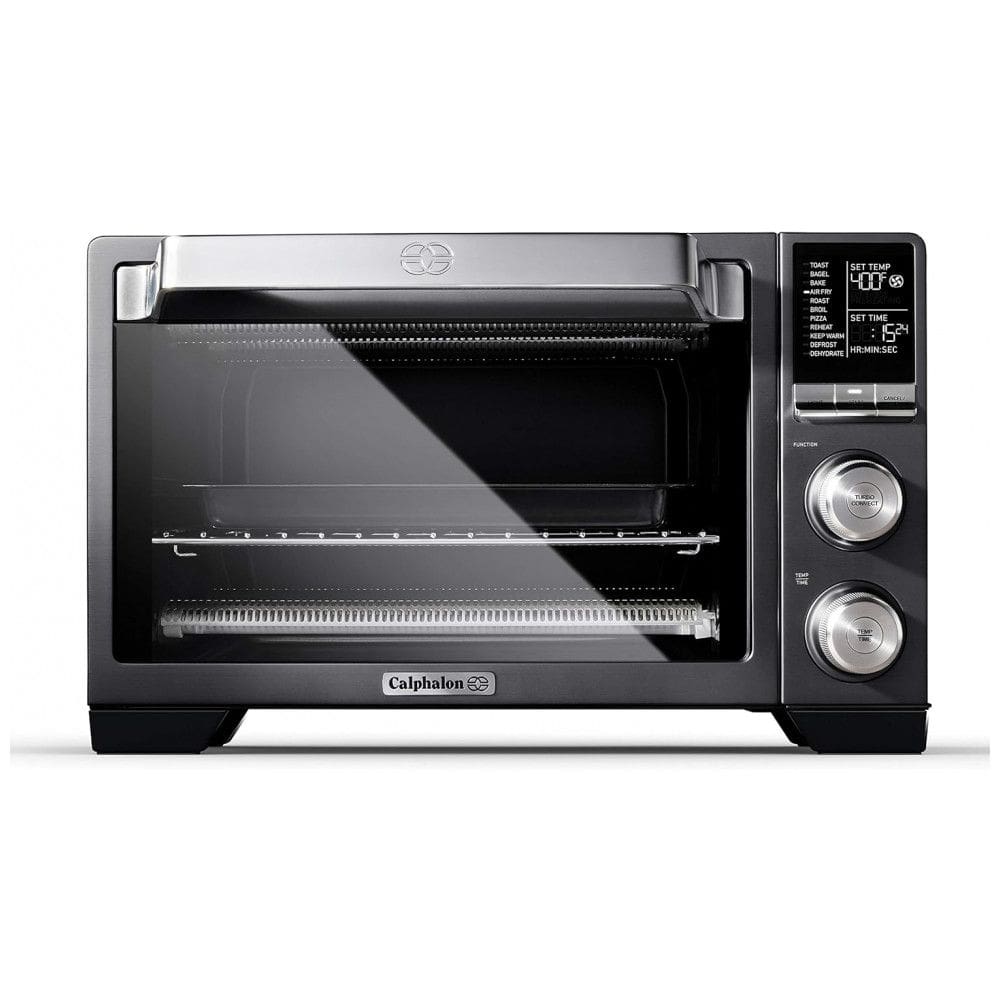 Forno Elétrico de Bancada com Convecção e Tela LCD 1400W, Aço Inoxidável, 110v, CALPHALON 2109246, Cinza escuro