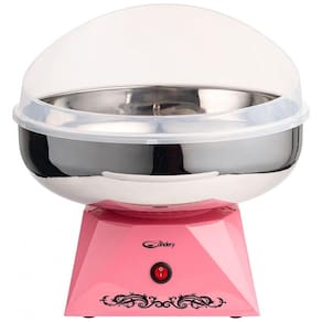 Máquina de Algodão Doce Elétrica Profissional com Tigela de Aço Inoxidável, 110v, THE CANDERY, Rosa