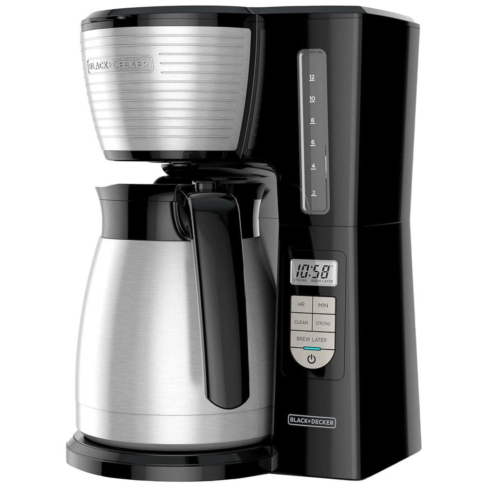 Cafeteira Elétrica Programável 1 2.8L de Aço Inoxidável, 110v, BLACKDECKER CM2045B 1, Preto