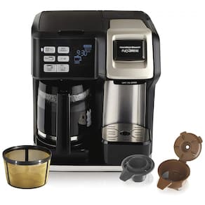 Cafeteira Elétrica Programável FlexBrew Programável Inclui Filtro Permanente 12 Xícaras, HAMILTON BEACH 49950C, Preto