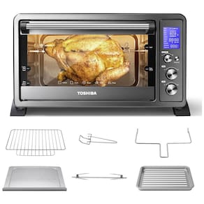 Forno Convecção e 9 Modos, 25L, 1500W, Digital, TOSHIBA AC25CEW BS, Prateado