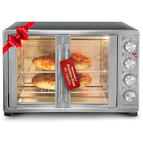 Forno Convecção Torradeira 45L 1800W Assar, Grelhar porta Dupla Elite Gourmet, MAXI MATIC ETO 4510M, Prateado