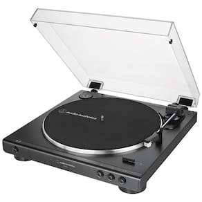 Vitrola Toca Discos AT LP60X BK Automático com cinto drive 2 Velocidades, 110v, AUDIO TECHNICA ATLP60XBK, Preto