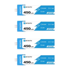 Bateria Lipo BETAFPV 450mAh 3,8V 30C 1S com conector BT2.0